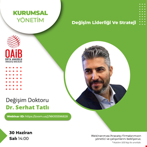 Serhat Tatlı ile Değişim Liderliği ve Strateji Online Eğitimi Serhat Tatlı ile Değişim Liderliği ve Strateji Online Eğitimi