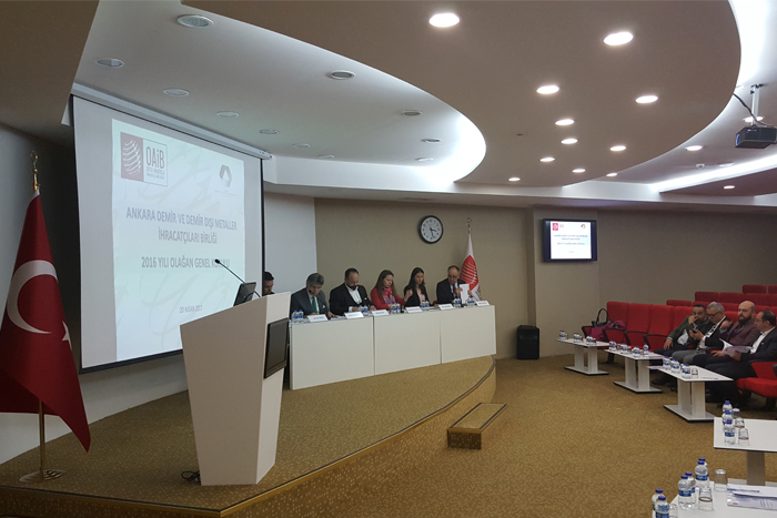 ANKARA DEMİR VE DEMİR DIŞI METALLER İHRACATÇILARI BİRLİĞİ”NİN OLAĞAN GENEL KURUL TOPLANTISI YAPILDI